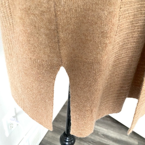 Charter Club Luxury 100% Cashmere Open-Front Long Vest Light Camel Brown - Picture 7 of 9